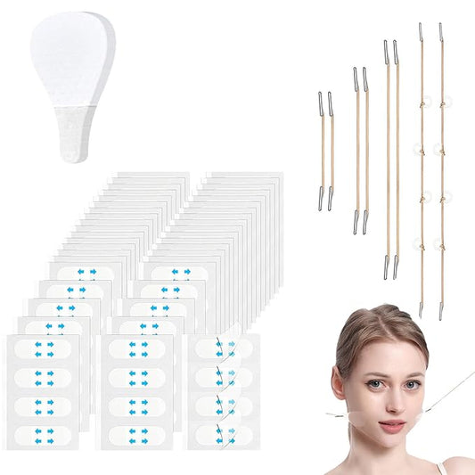 160PCS Invisible Face Lifting Tape ,neck less,eye lift tape,Eye Wrinkles,Neck Tape,Instant Lift, Wrinkle-Free,Creates A vShaped Face,Comfortable and Reusable Anti Aging Solution,Essential for Beauty