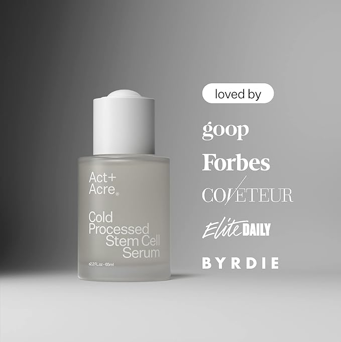 ACT+ ACRE Cold Processed Stem Cell Scalp Serum - Promotes Thicker and Fuller-Looking Hair - Soothes and Hydrates the Scalp - Sulphate and Paraben Free - Aloe Vera for Improved Scalp Health - 1 fl oz.