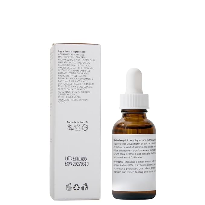 Caffeine Solution 5% + EGCG For Dark Circles & Puffiness, 30ML Anti Aging Under Eye Serum For Eye Bags, Fine Lines, Moisturizing Caffeine Solution.