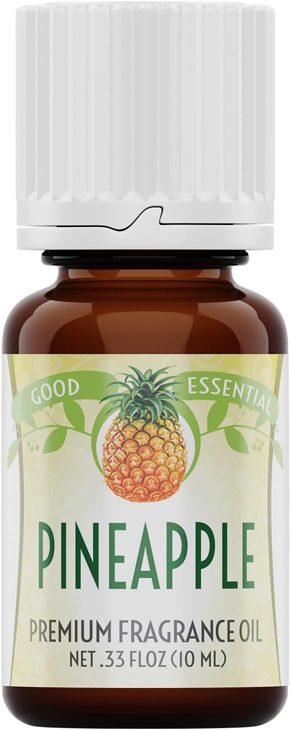 Good Essential – Professional Pineapple Fragrance Oil 10ml for Diffuser, Candles, Soaps, Lotions, Perfume 0.33 fl oz