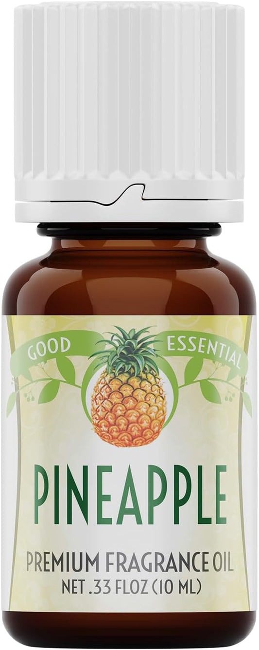 Good Essential – Professional Pineapple Fragrance Oil 10ml for Diffuser, Candles, Soaps, Lotions, Perfume 0.33 fl oz