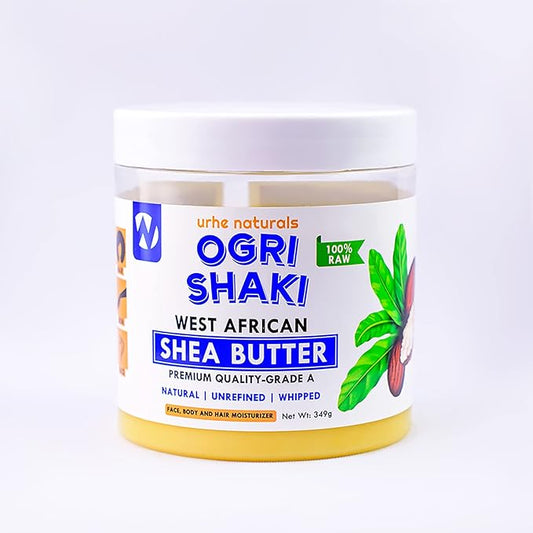 Urhe Naturals Native African Raw Shea Butter | Original and Longlasting Natural Body Butter for Acne & Smooth Skin (Single)