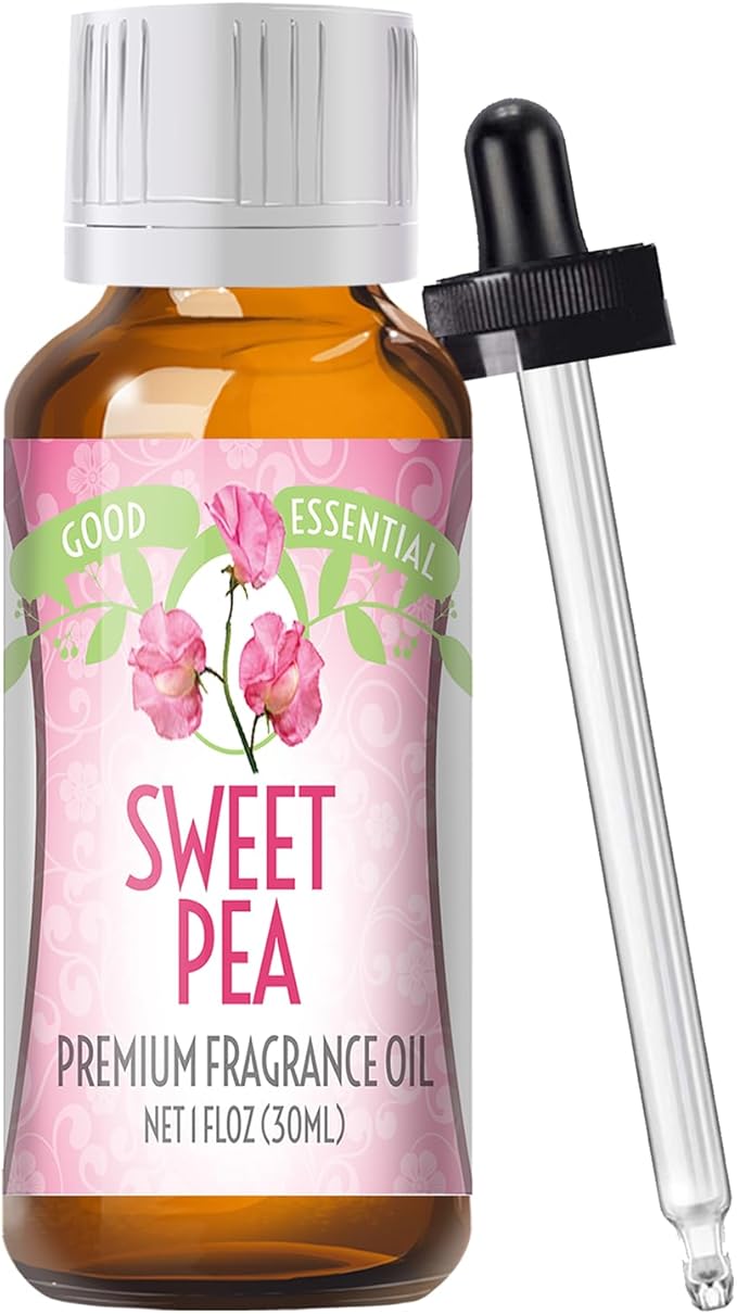 Good Essential – Professional Sweet Pea Fragrance Oil 30ml for Diffuser, Candles, Soaps, Lotions, Perfume 1 fl oz