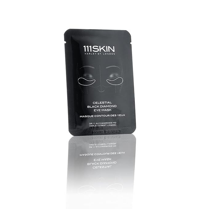 111SKIN Black Diamond Eye Mask, Hydrating Under Eye Patches for Dark Circles with Retinol, Hyaluronic Acid & Niacinamide, Helps Lift & Firm the Appearance of Fine Lines & Undereye Area, 8 Pairs