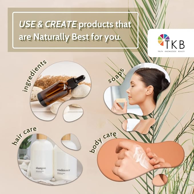TKB Fractionated Coconut Oil| Pure Coconut Oil for Skin, Hair, Body| Lip Gloss Making, Lip Moisturizer (8floz (237ml))