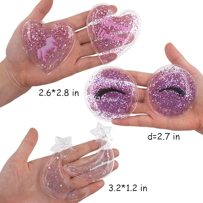 Gel Eye Ice Pack, Cooling Eye Pad, Cooling Eye Masks Hot & Cold Treatment for Eye Strain, Eye Swelling, Eye Redness, Puffy Eyes, Dark Circles, Smooth Fine Lines, and Eye Recover Surgery. 6 PCS