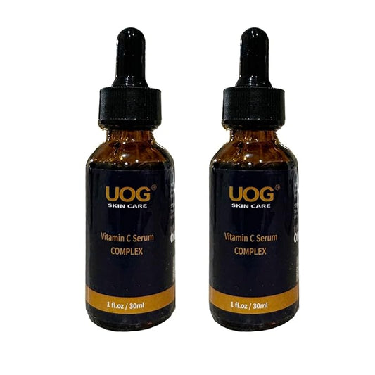 UOG Super Vitamin C Face Serum - Anti-Aging, Hydrating & Firming Formula, Lifts & Firms Face, Neck, Jawline, Reduces Dark Spots, Age Spots, Fine Lines, Wrinkles, Even Skin Tone.1 Fl Oz- Pack of 2