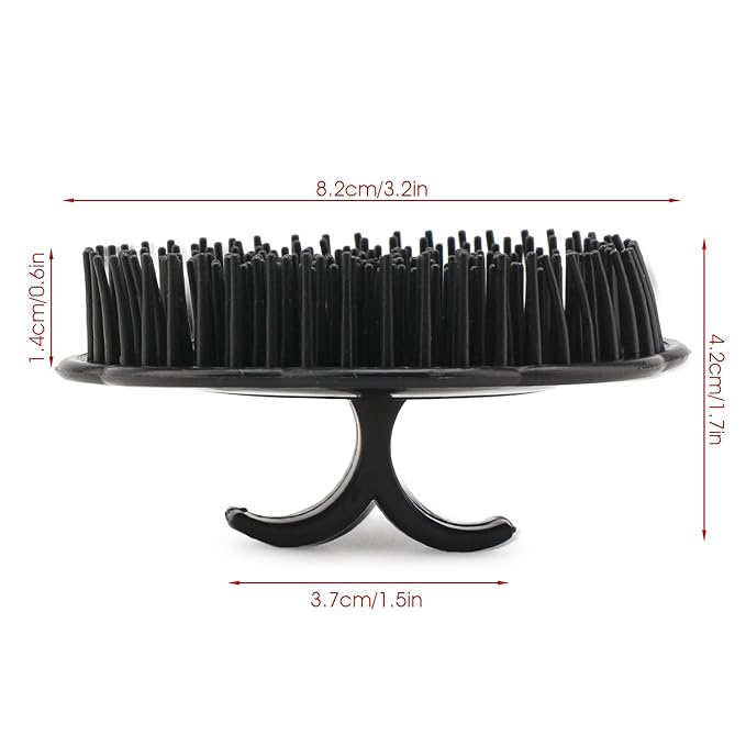 Segbeauty 2pcs Scalp Massage Shampoo Brush, Massage Hair Brush Floriated Shower Comb for Deep Cleaning Hair Men’s Hand Brush Growth Beard Brush Pet Grooming Brushes (Black)