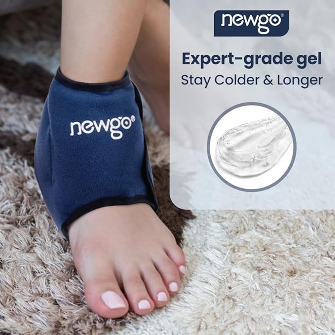 NEWGO Bundle of Cooling Eye Mask and Ankle Ice Wrap Blue