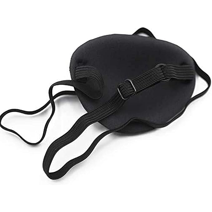 MYUBWTF Black Single Eye Mask, Pirate Skull Crossbone eye patch,Adjustable 3D Eye Patch for Adult and Kid (No Pattern)