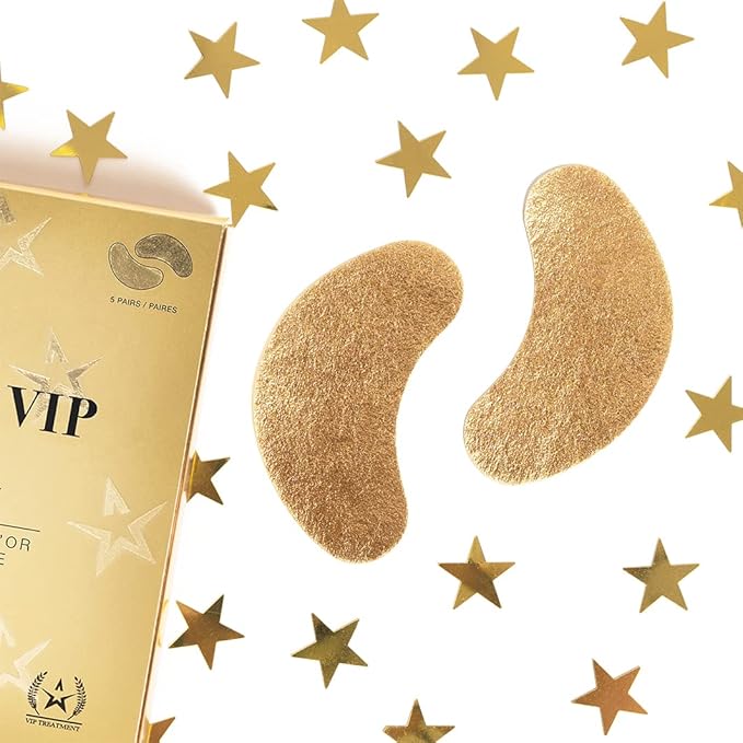 STARSKIN VIP Gold Mask Eye 5 Pack, Gold Undereye Mask Patches, Eye Masks for Puffy Eyes and Wrinkles, Revitalizing and Hydrating Eye Patches, For Dark Circles Under Eye Treatment, K Beauty Skincare