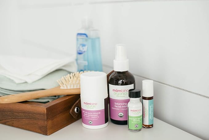 Mambino Organics Overnight Blemish Solution Roll-On | Acne & Pimple Spot Care | Tea Tree & Plant-Based Formula | Cruelty-Free Skincare | 15 ml