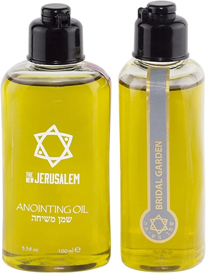 Bridal Garden Anointing Oil from Israel, Holy Spiritual Oils Bottles from Jerusalem Blessed, Handmade with Natural Ingredients and Blessed for Wedding Ceremony, Religious Use, 3.4 Fl Oz