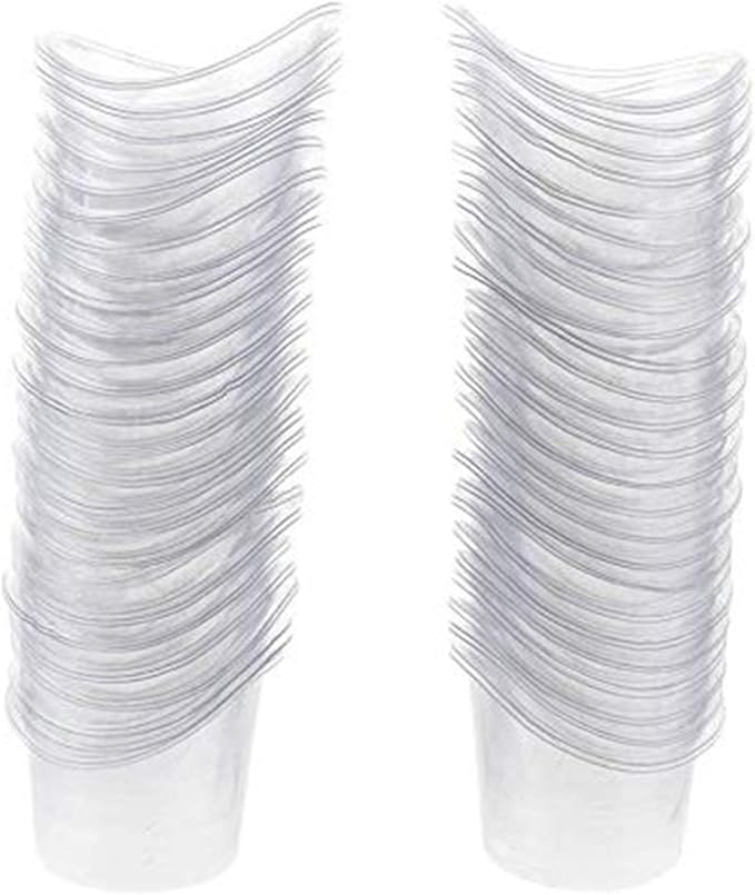 50 Pcs Non Sterile Disposable Plastic Eye Wash Cups Portable Disposable Measuring Cup 5ml Eye Flush Cleaning Cups Vials for Storage or First Aid Kit Use by PPX