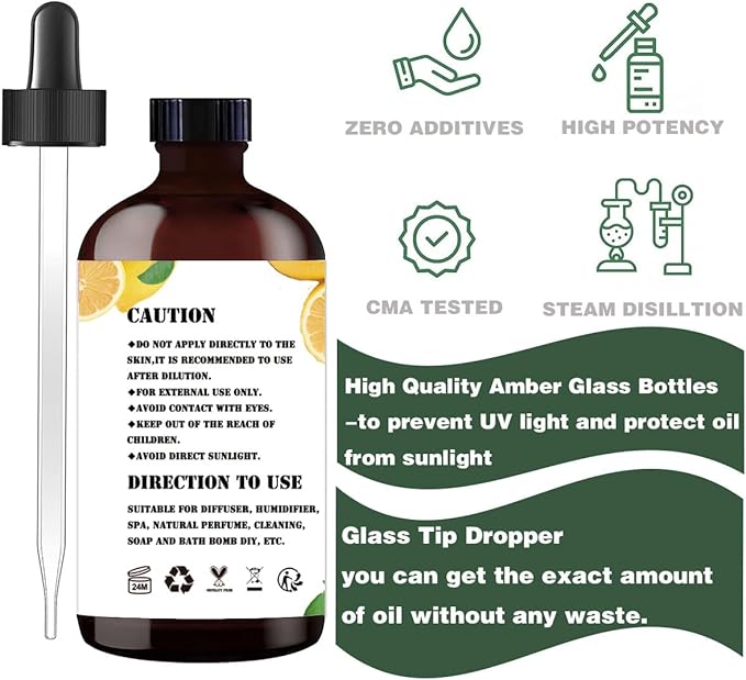 Lavender Essential Oil (4 oz) ā 100% Pure Fragrance Oil for Diffusers, Humidifiers, Aromatherapy, Relaxation, Bath, Massage, Candles, Soap Making, DIY, Home Cleaning, Gifts ā Gentle Floral Fragrance