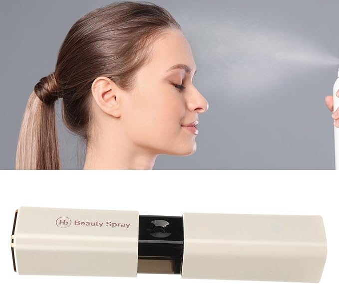 Nano Facial12ml White Mini Face Humidifier, Portable USB Rechargeable Face Humidifier for Hydration Skin Care