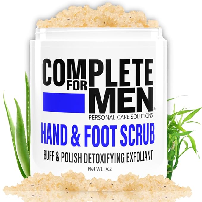 Hand and Foot Exfoliating Scrub: Sugar Scrub for Dry Skin, Moisturizing Rough Skin Remover, Ideal for Men's Foot and Hand Care