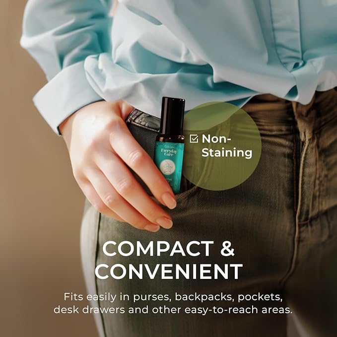 Gya Labs Breathe Essential Oil Roll on - 100% Pure Natural Cooling Peppermint, Eucalyptus & Tea Tree Blend, Aromatherapy Oil Roller, Travel Size (0.34 Fl Oz)