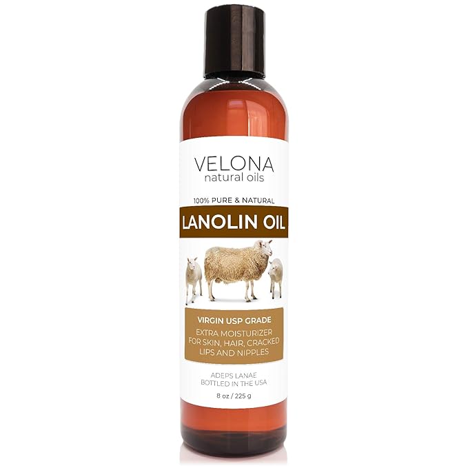 velona Lanolin Oil USP Grade 8 fl oz | 100% Pure and Natural Carrier Oil | Refined, Cold pressed | Skin, Hair, Body & Face Moisturizing | Use Today - Enjoy Results