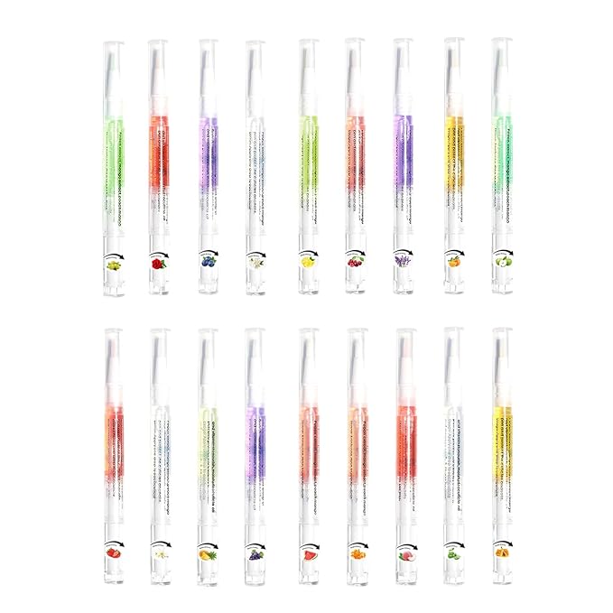 18Pcs Nail Cuticle Oils Nail Nutrition Oil Pen Nail Nourishment Pens 18Smell Cuticle Revitalizer for Agnail Nourish Skin Nail Care