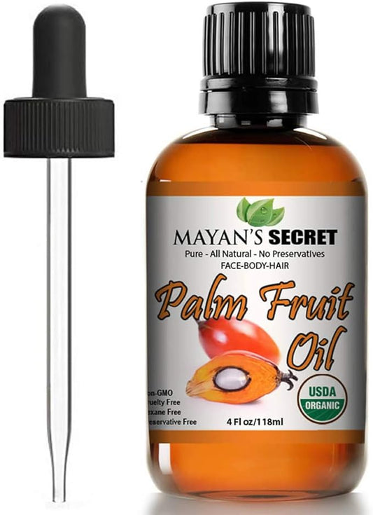 Mayan's Secret Pure Carrier and Essential oils for Skin Care, Hair, Body Moisturizer for Face-Anti Aging Skin Care (Palm Fruit Oil Organic, 4oz)