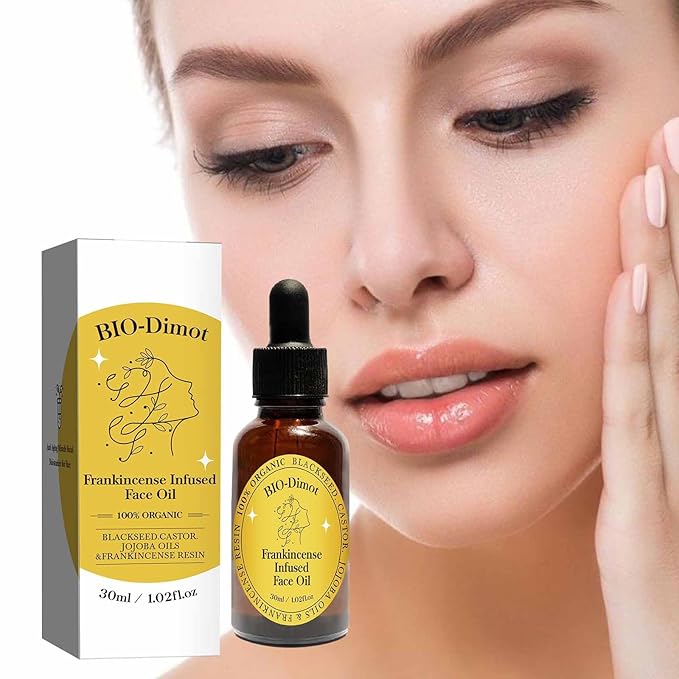 Frankincense Resin Oil, Natural Castor and Jojoba Oils Cold Pressed Serum Face Hydrates Anti-Aging Organic Frankincense Oil. -1Pcs