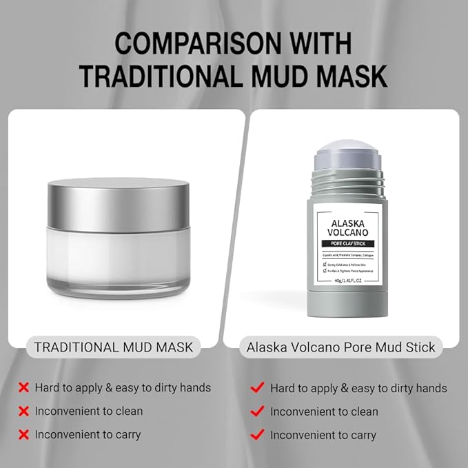 Clay Mask For Face, Vitamin C Face Masks with Turmeric and Kaolin Clay, Deep Cleansing Pores, Skincare Facial Mask for Refining Pores and Controlling Oil,(Seaweed Mud)