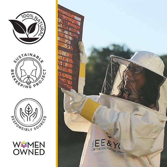 Bee and You Ultra Conditioning, 100% Natural, Moisturizing Lip Balm, Chapstick, Chapped Lips Treatment Severe, Beeswax, Propolis Extract, Raw Honey, Vitamin E, Shea Butter, 10ML