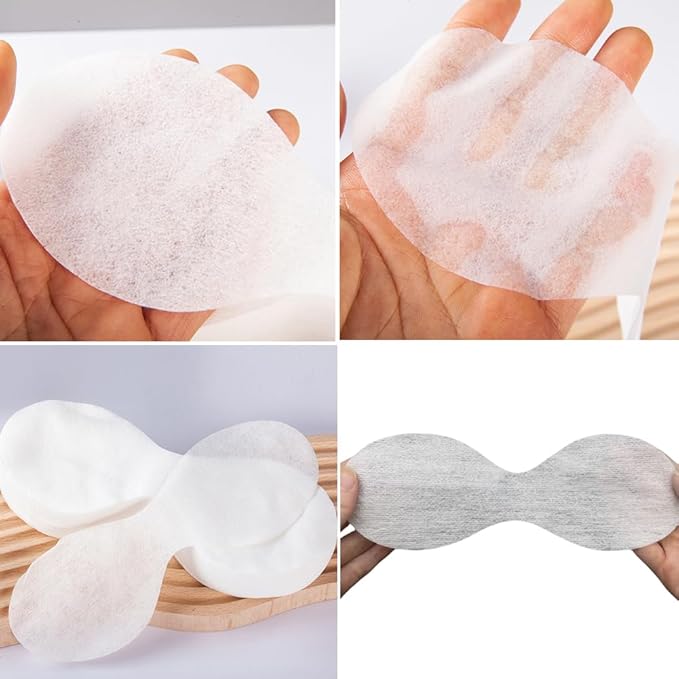 100 Sheets Disposable Eye Masks Paper Non-Woven Eyes Covers Under Eye Patches Facial Spa Eyes Care DIY Eye Pads for Skincare Home Salon Beauty Tools