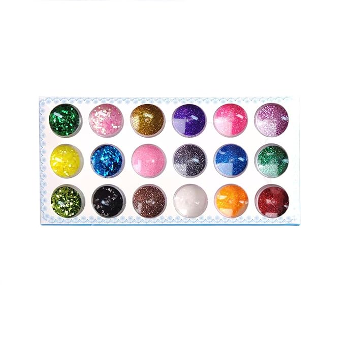 6Pcs Nail Cuticle Oils Nutrition Oil Pen and 18Colour Nail Glitter for Dazzling Nail Art Professional Quality Glitter for Nails