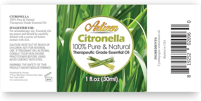 Artizen 30ml Oils - Citronella Essential Oil - 1 Fluid Ounce