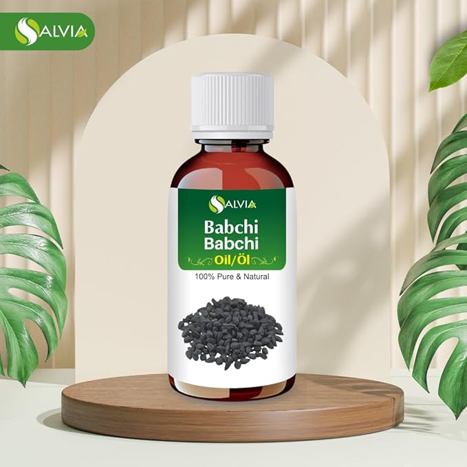 Salvia Babchi Oil (Psoralea Corylifolia) Pure & Natural Undiluted Uncut Cold Pressed Carrier Oil | Use for Aromatherapy | Therapeutic Grade (0.50 Fl Oz (Pack of 1))