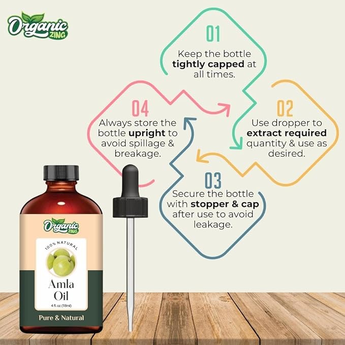 Amla (Phyllanthus emblica) Oil | Pure & Natural Carrier Oil for Skincare, Hair Care & Massage - 118ml/3.99fl oz