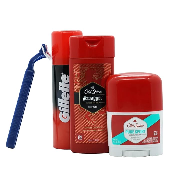 10 Piece Resealable Men's Travel Kit