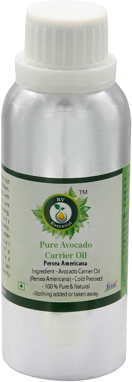 Avocado Oil | Persea Americana | Unrefined Avocado Oil | Pure Avocado Oil | for Hair | for Face | for Skin | for Body | for Cooking | 100% Pure Natural | Cold Pressed | 1250ml | 42oz by R V Essential