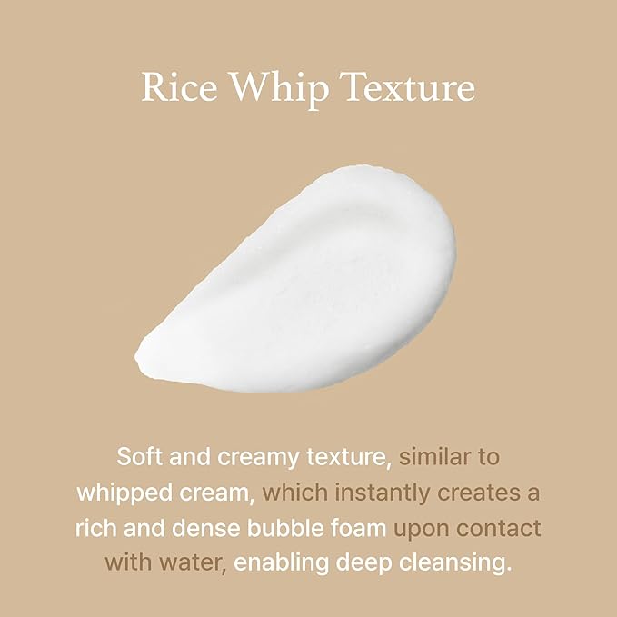 I'm From Rice Whip Facial Cleanser Set - Travel Kit With Face Wash 5.07 fl oz & Toner 1.01 fl oz, Low-pH Rice Water Cleanser for Sensitive, Dry Skin