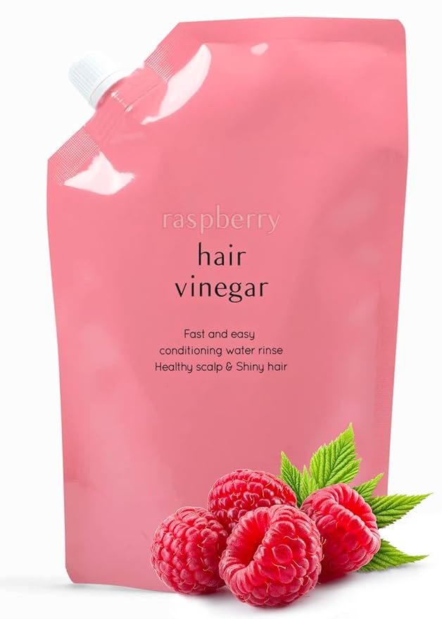 A'PIEU Raspberry Hair Vinegar Rinse Refill 13.6 fl oz - Scalp Treatment for Balanced pH, Shiny Hair | Korean Hair Care I Clarifies & Encourages Growth | Dandruff & Oil Control