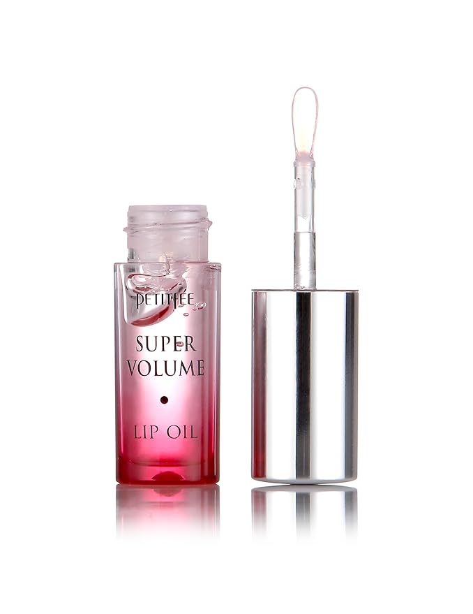 Petitfee Lip Oil Super Volume | 0.10 Oz | Plumping, Moisturizing, Glass Lips, Plump Lip Oil with Herbal Ingredients, Revitalizing, Volumizing, Nourishing Lips, Non-sticky, Non-artificial Colors