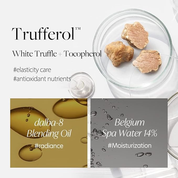 d'alba Piedmont Italian White Truffle Return Oil Cream Cleanser, Vegan Skincare, Easy One Step Cleanser for Sebum & Makeup Removal, Hydrating Cleanser, for Sensitive Skin, Korean Skin Care