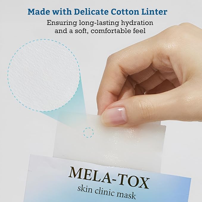 LEADERS Mela-Tox Skin Clinic Mask | Help Support and Refresh Skin Mask, Gentle & Non Irritating | Suitable for All Skin Types - 10 Sheets
