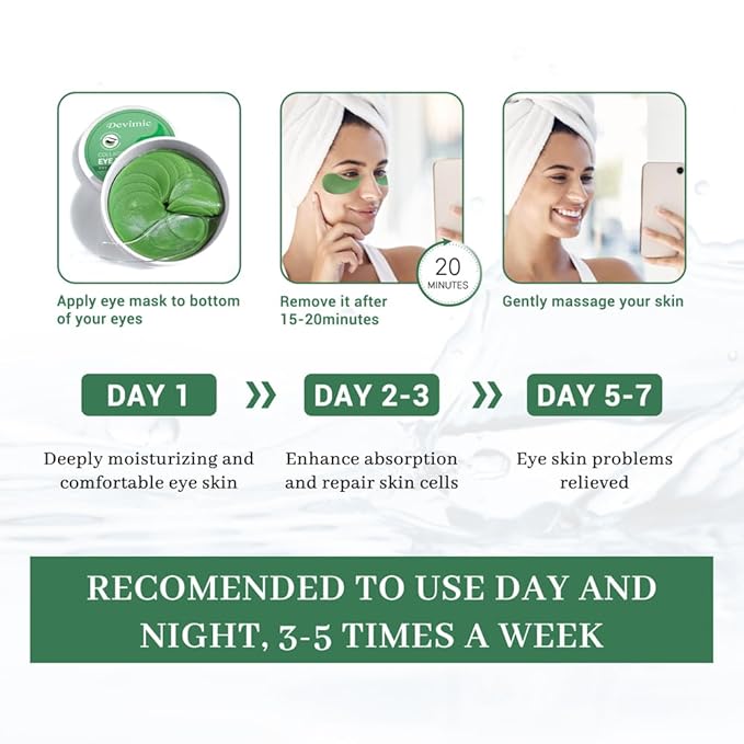 Under Eye Mask, 30 Pairs Seaweed Eye Masks for Dark Circles and Puffiness Treatment, Under Eye Patches for Puffy Eyes and Eye Bags, Gel Eye Mask Eye Pads for Face Skin Care