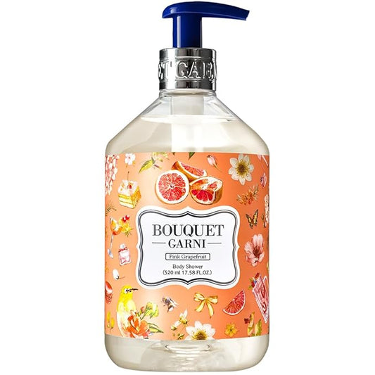 Bouquet Garni Body Shower Pink Grapefruit Fragrance - Gentle Cleaning, Skin Care, Long-lasting Fragrance (Containing Grapefruit Extract) - 17.6 oz