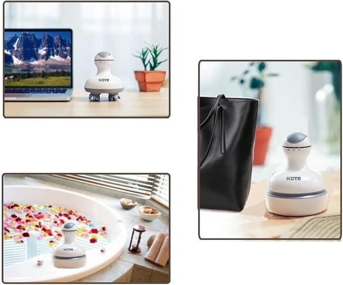 Electric Scalp Head Massager, IPX7 Waterproof Rechargeable Head Massager for Stimulating Hair Growth, Deep Clean, Blood Circulation and Stress Release