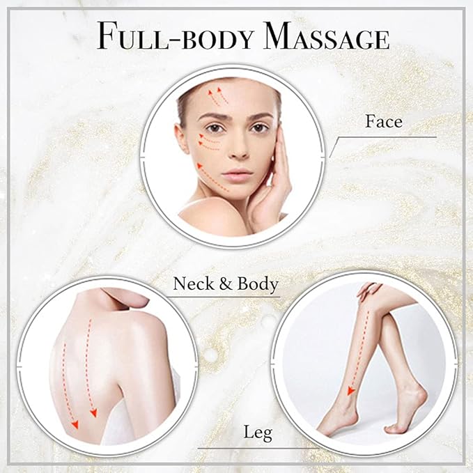 Gua Sha & Jade Roller 3 in 1, Face Roller, Guasha Facial Massage Skin Care Tool Set, Massager for Removal of Wrinkles & Eye Puffiness, Anti-Aging & Body Relaxation