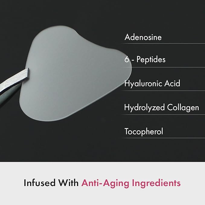 Anti-Wrinkle Patch with Hydrolyzed Collagen, Forehead & Eye & Smile Line Wrinkle Patches, Anti-Wrinkle Tape, K-Beauty Overnight Under Eye Patches, Korean Skincare, 5ea (10patches X 5)