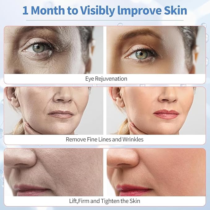 Microcurrent Facial Device, Facial Massager, 6 in 1 Skin Care Face Eye Neck Tool for Skin Tightening, Anti Wrinkle, Anti Aging & Home Use Skin Care (Blue)