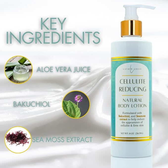 Cellulite Reducing Natural Body Lotion – Hydrating, Toning & Firming, 8 oz