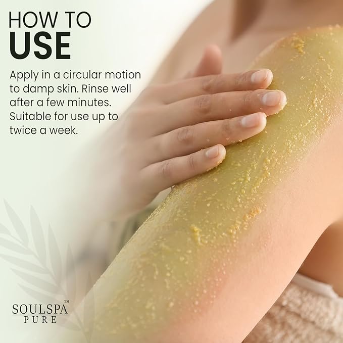 Geranium & Walnut Body & Foot Scrub | Nourishing & Smoothing Exfoliating Body Scrub for Enhanced Skin Texture, 10 oz