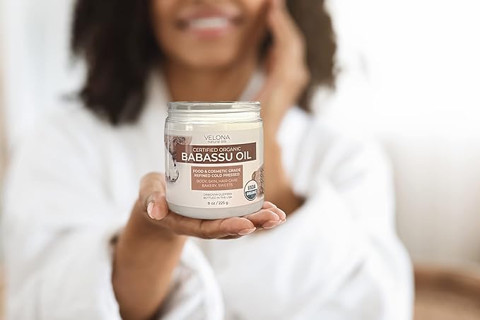velona Babassu Oil USDA Certified Organic - 4 Fl Oz | 100% Pure and Natural Carrier Oil | Refined, Cold Pressed | Face, Hair, Body & Skin Care and Cooking | Use Today - Enjoy Results
