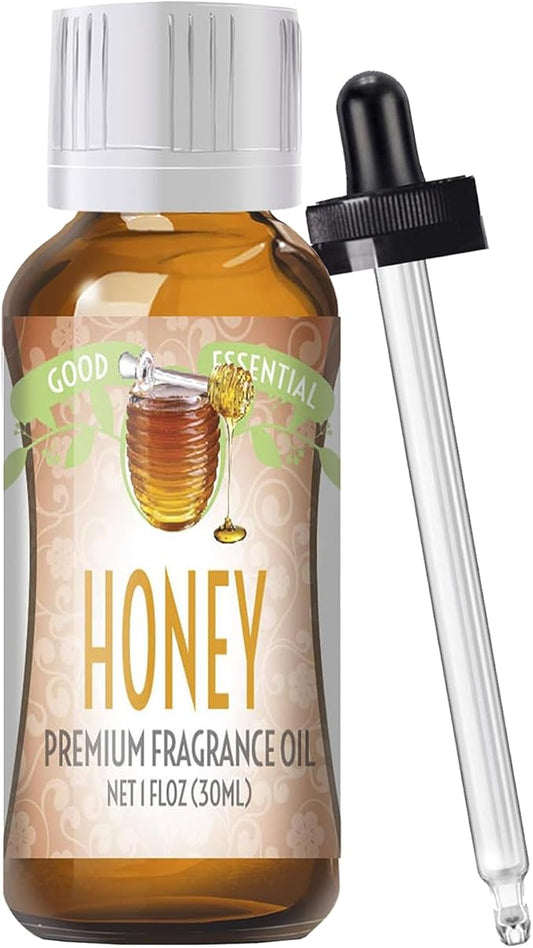 Good Essential Professional Honey Scented Fragrance Oil 30ml (1 fl oz) for Diffusers, Soaps, Lotions, Perfume, Soap & Candle Making
